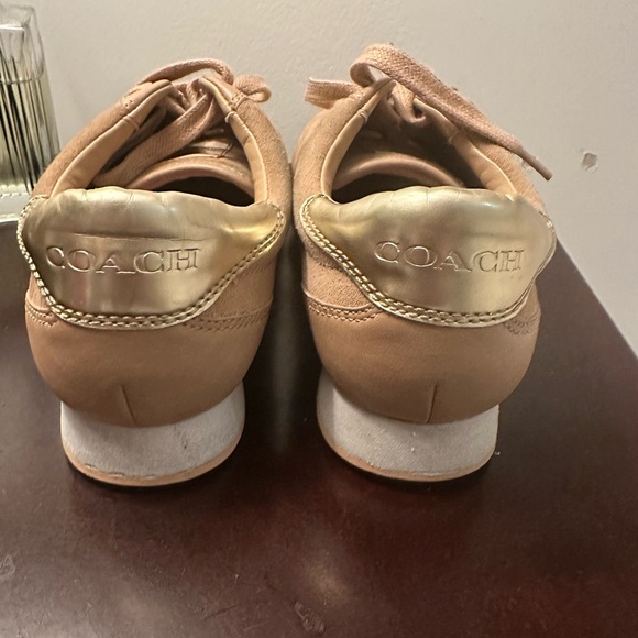 Coach Gold and Tan Women's Sneakers - Picture 4 of 6